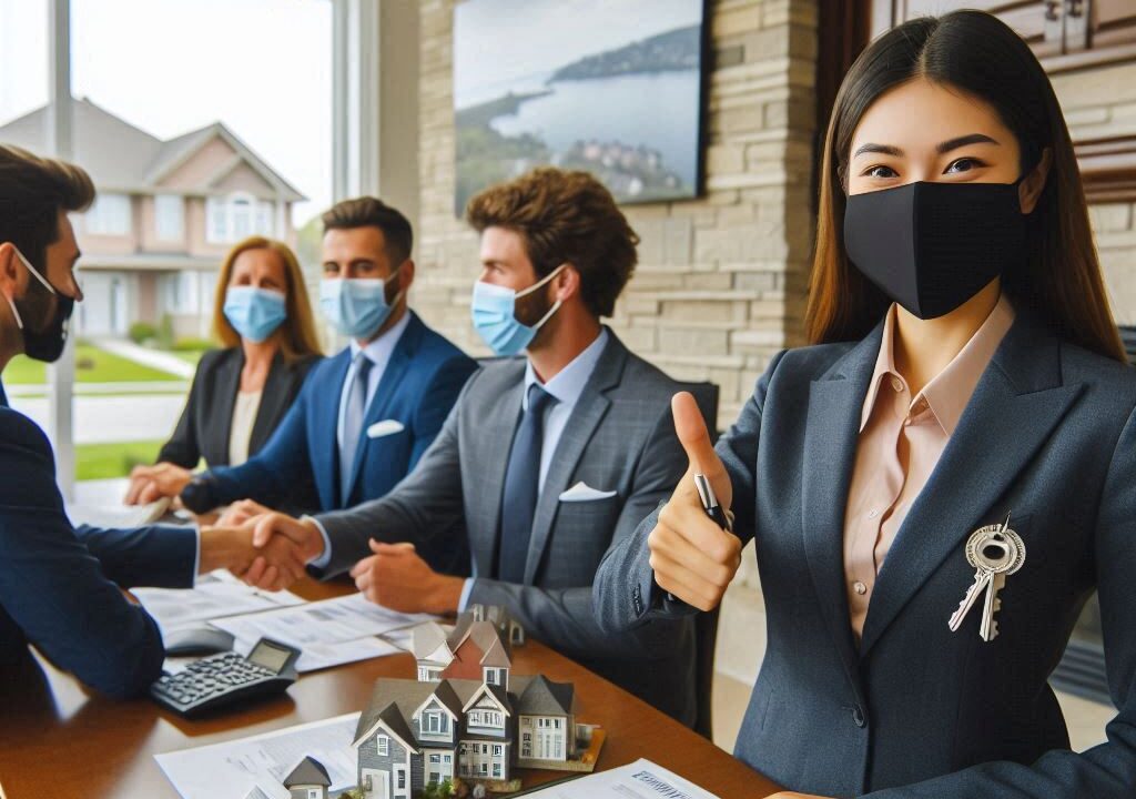 real estate agent in Brampton, Canada, guiding clients through the home-buying journey, showcasing local expertise, negotiation skills, and professionalism.